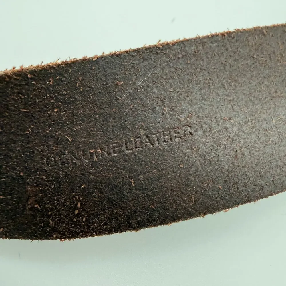 Frye Genuine Leather Belt Distressed Western Rugged Brown Large